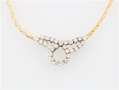 Brillantcollier zus. ca. 1 ct - Gioielli