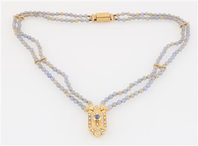 Saphir Achat Brillantcollier - Jewellery