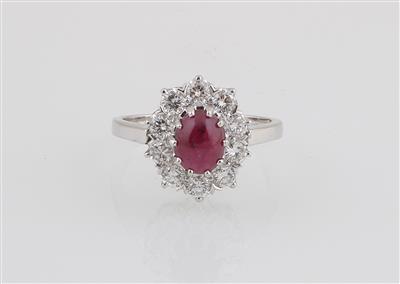 Brillant Rubin Ring - Schmuck