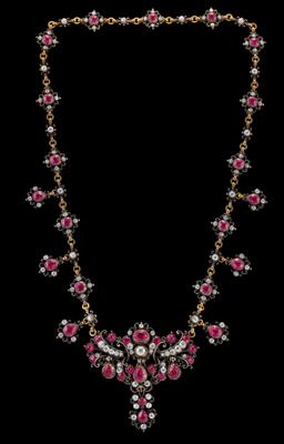 Altschliffdiamantcollier zus. ca.7,50 ct - Schmuck