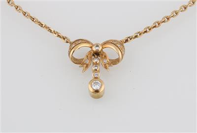 Diamant Collier zus. ca. 0,25 ct - Klenoty