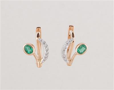 Brillant Smaragd Ohrringe - Jewellery