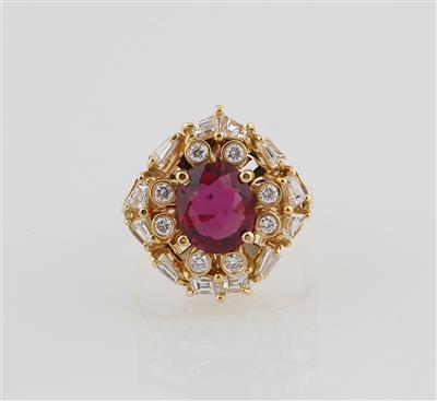Diamant Rubin Ring - Klenoty