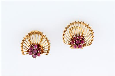 Rubin Ohrclips - Jewellery