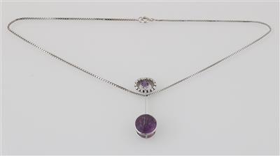 Achtkantdiamant Amethyst Anhänger - Klenoty