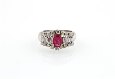 Diamant Rubin Ring - Gioielli