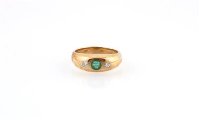 Brillant Smaragd Ring - Schmuck