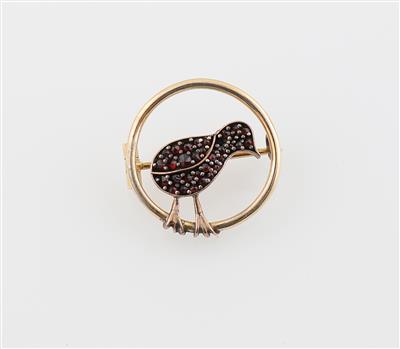 Granatbrosche Vogel - Jewellery