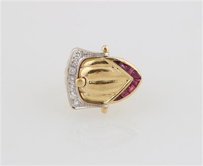 Brillant Rubin Ring - Schmuck