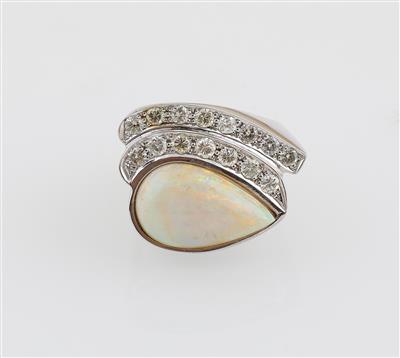 Brillant Opal Ring - Schmuck