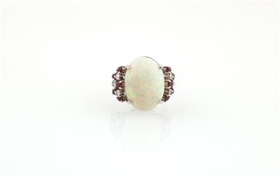 Diamant Opal Ring - Schmuck