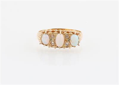 Diamantrauten Opal Ring - Gioielli