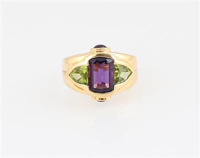 Amethyst Peridotring - Klenoty