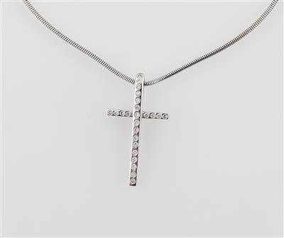 Brillant Kreuzanhänger zus. ca.0,50 ct - Jewellery