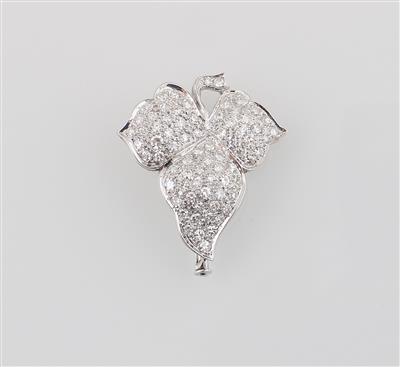 Diamantbrosche zus. ca.0,75 ct - Klenoty