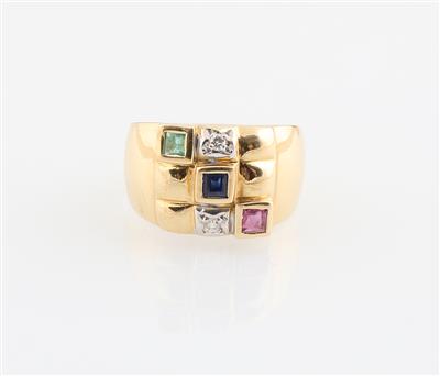 Brillant Farbstein Ring - Schmuck