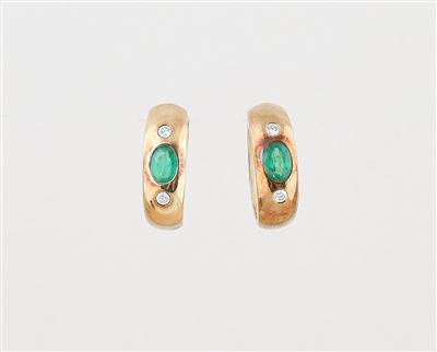 Brillant Smaragdcreolen - Jewellery