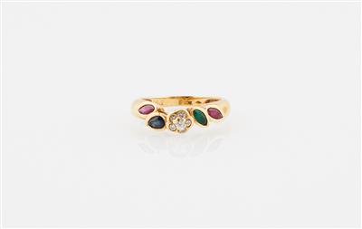 Brillant Farbstein Ring - Šperky