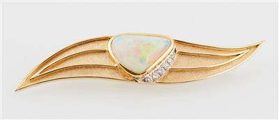 Brillant Opal Brosche - Schmuck