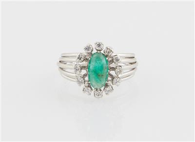 Brillant Smaragd Ring - Schmuck