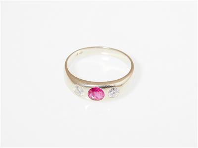 Brillant Rubin Ring - Schmuck