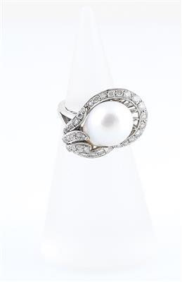 Diamant Kulturperlen Ring - Schmuck