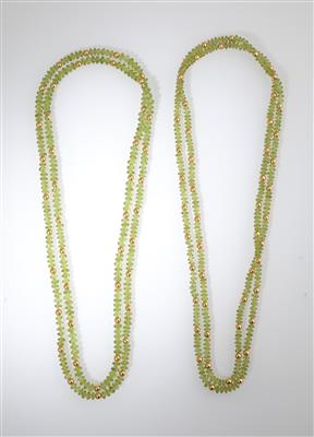 Zwei Peridothalsketten - Schmuck