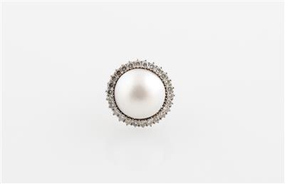 Brillant Zuchtschalenperlen Ring - Jewellery