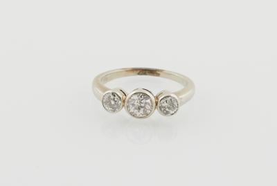 Altschliffdiamant Ring zus. ca. 1 ct - Klenoty