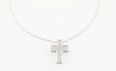 Brillant Kreuzcollier zus. ca.1,50 ct - Klenoty