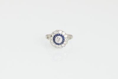 Diamant Saphir Ring - Klenoty