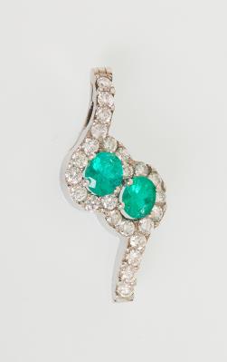 Brillant Smaragd Anhänger - Jewelry
