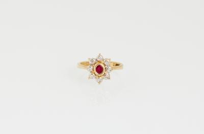 Diamant Rubin Ring - Klenoty