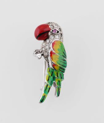 Brosche Papagei - Jewellery