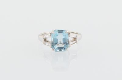 Diamant Aquamarin Ring - Jewellery