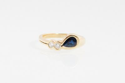 Brillant Saphir Ring - Schmuck
