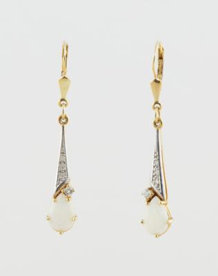 Opal Brillant Diamantohrgehänge - Klenoty