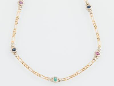 Smaragd Rubin Saphircollier - Jewellery