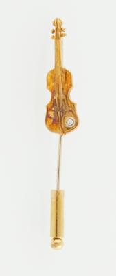 Brillant Anstecknadel Geige - Jewellery
