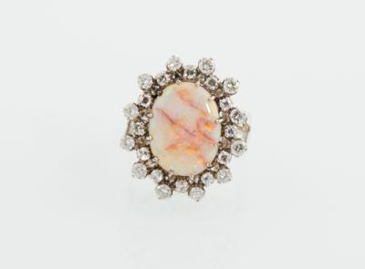 Diamant Opal Ring - Schmuck