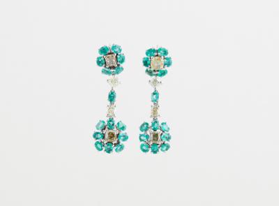Diamant Smaragd Ohrgehänge - Jewellery