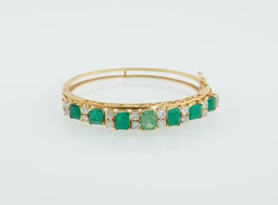 Diamant Smaragd Armreif - Jewellery