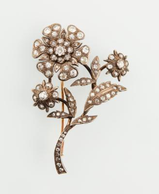 Diamant Blütenbrosche zus. ca.3,50 ct - Jewellery