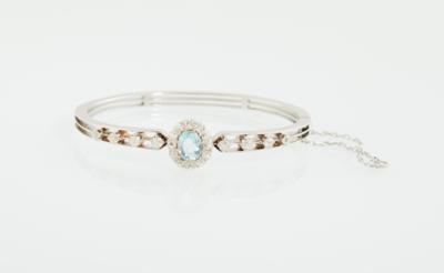 Diamant Aquamarin Armreif - Jewellery