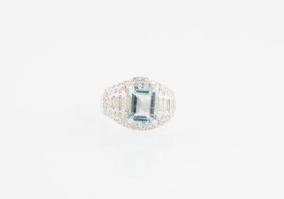 Diamant Aquamarinring - Jewellery