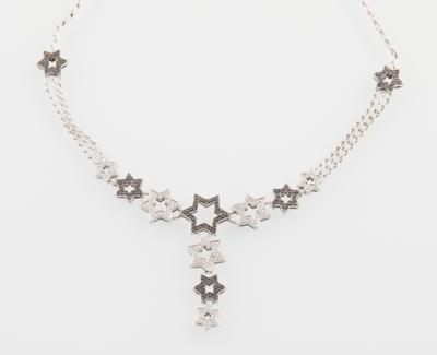 Brillantcollier Sterne tlw. behandelt zus. ca. 3,50 ct - Jewellery