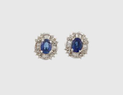 Diamant Saphir Ohrstecker - Jewellery
