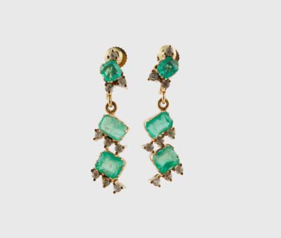 Smaragd Ohrringe zus. ca. 2,80 ct - Jewellery