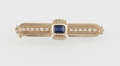 Diamant Saphir Brosche - Jewellery
