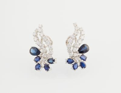 Brillant Saphir Ohrclips - Jewellery